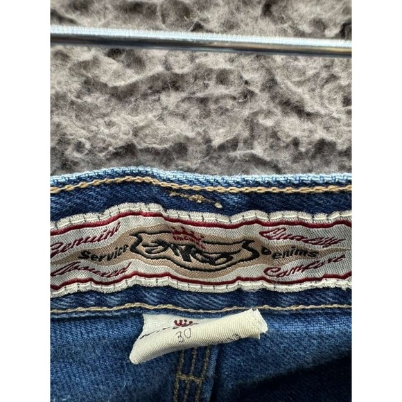 Vintage Jnco High Rise Knee Length Baggy Denim Shorts Dark Wash Blue Men Size 30 - Picture 7 of 13